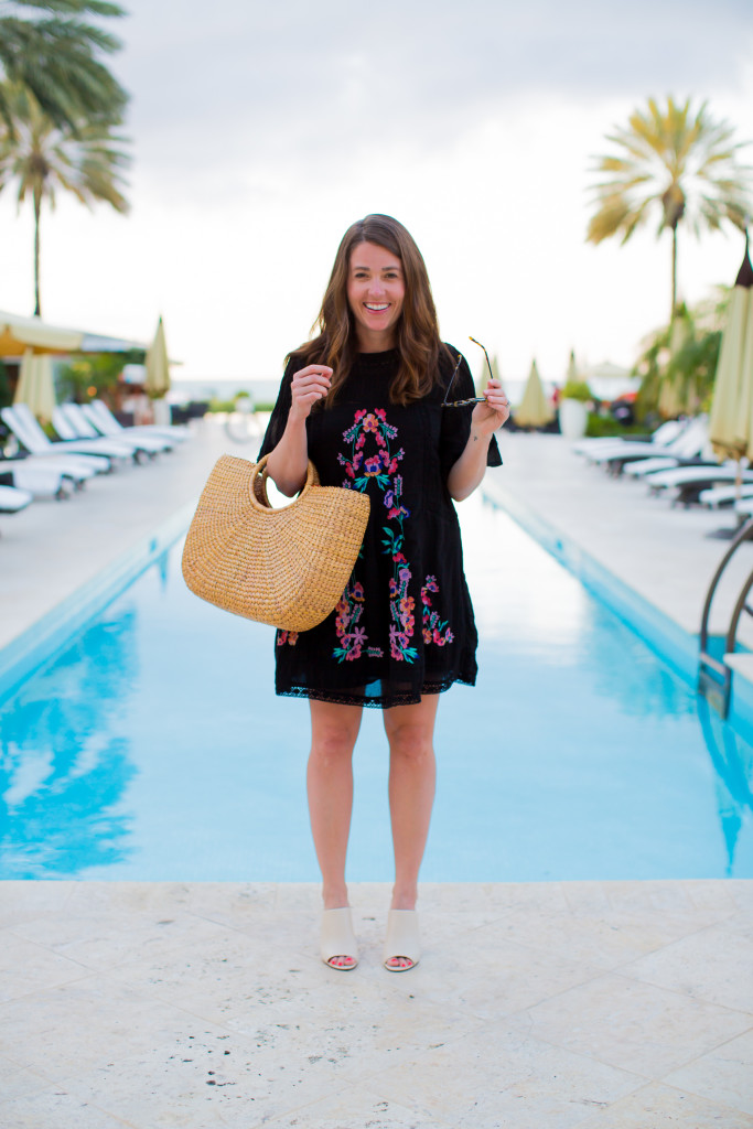 Embroidered Dress in Turks & Caicos
