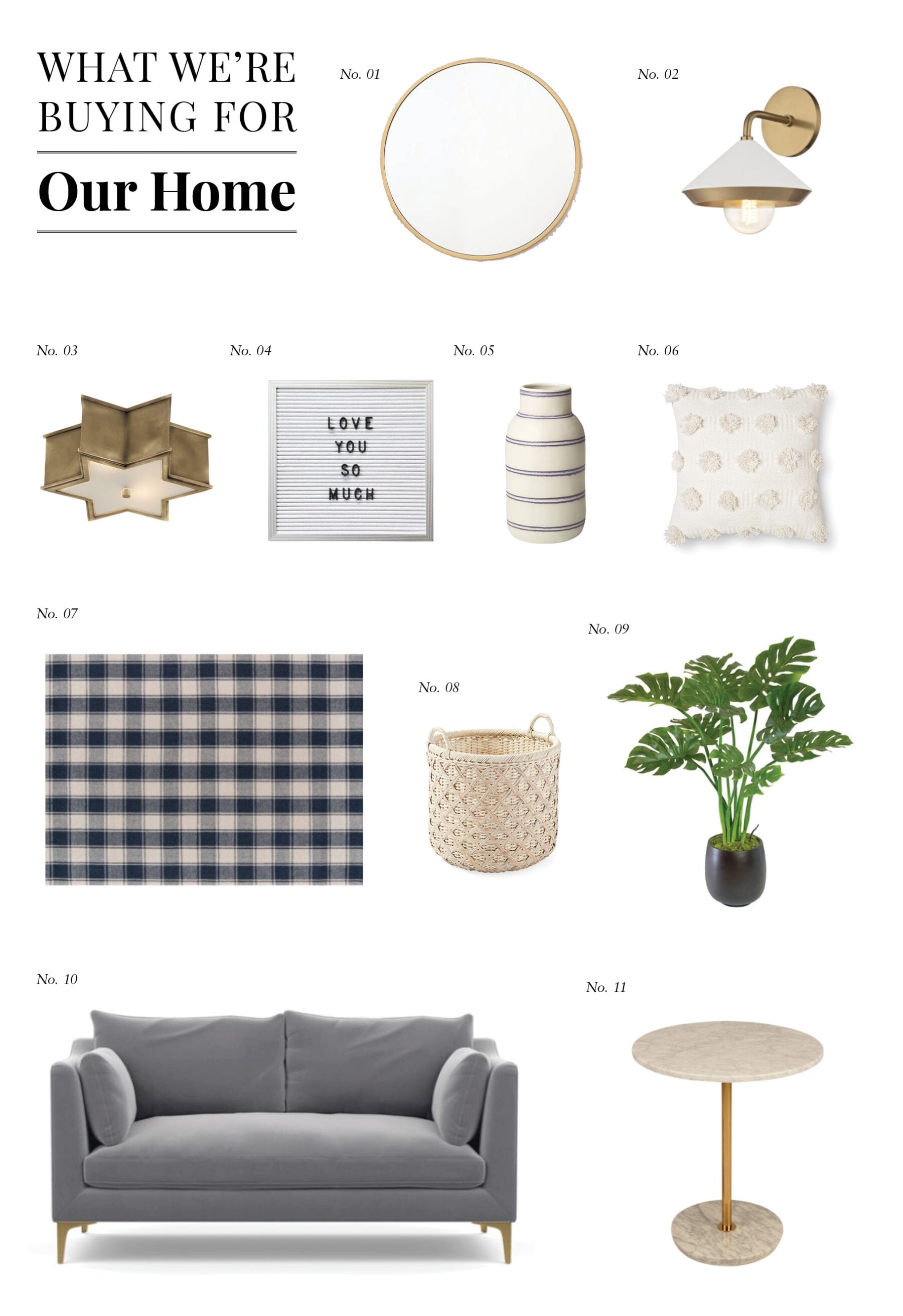 What We’re Buying for Our Home