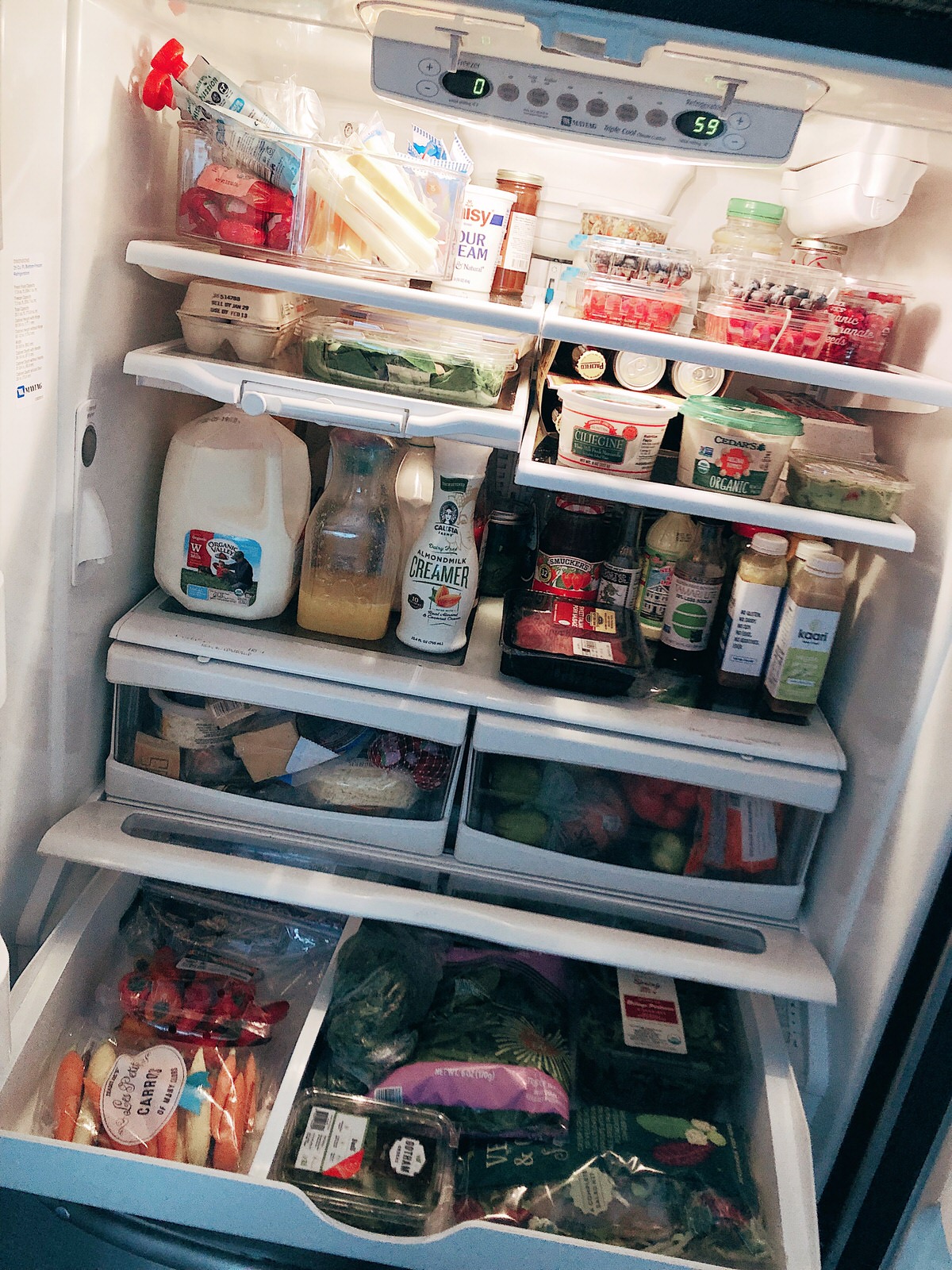 organized refrigerator for weeknight meals