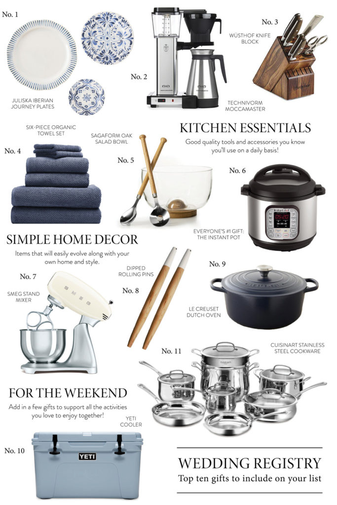 Ten Must-Have Items to Add to Your Wedding Registry