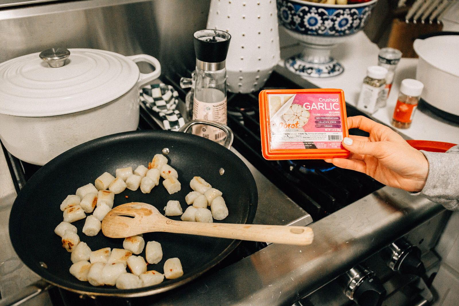 trader joe's cauliflower gnocchi recipe crushed garlic