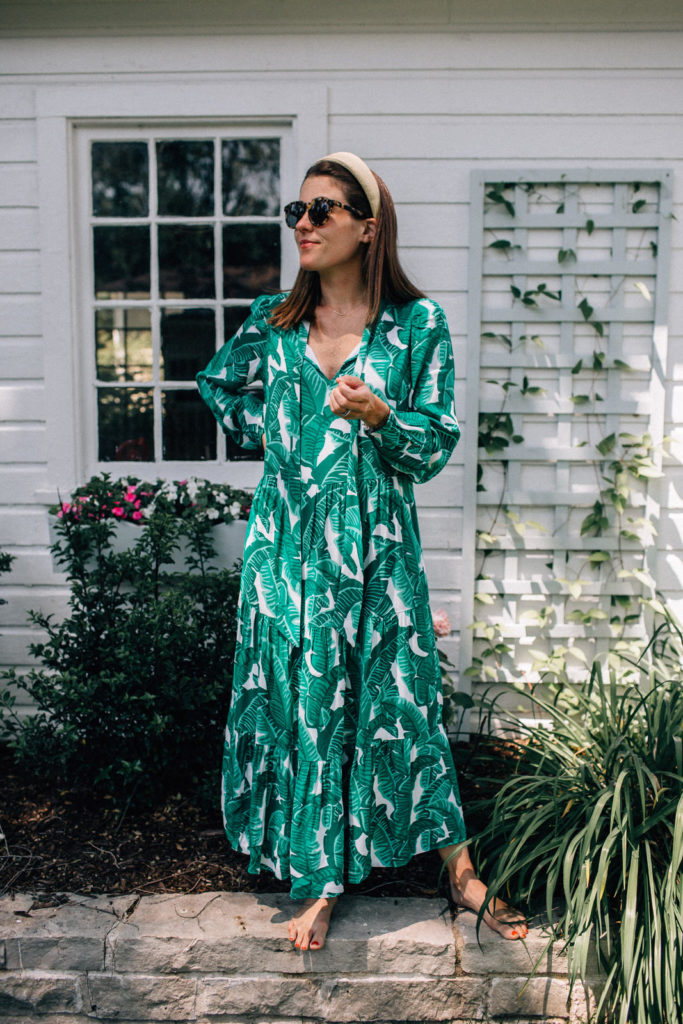 The Prettiest Palm Print Dress for Summer