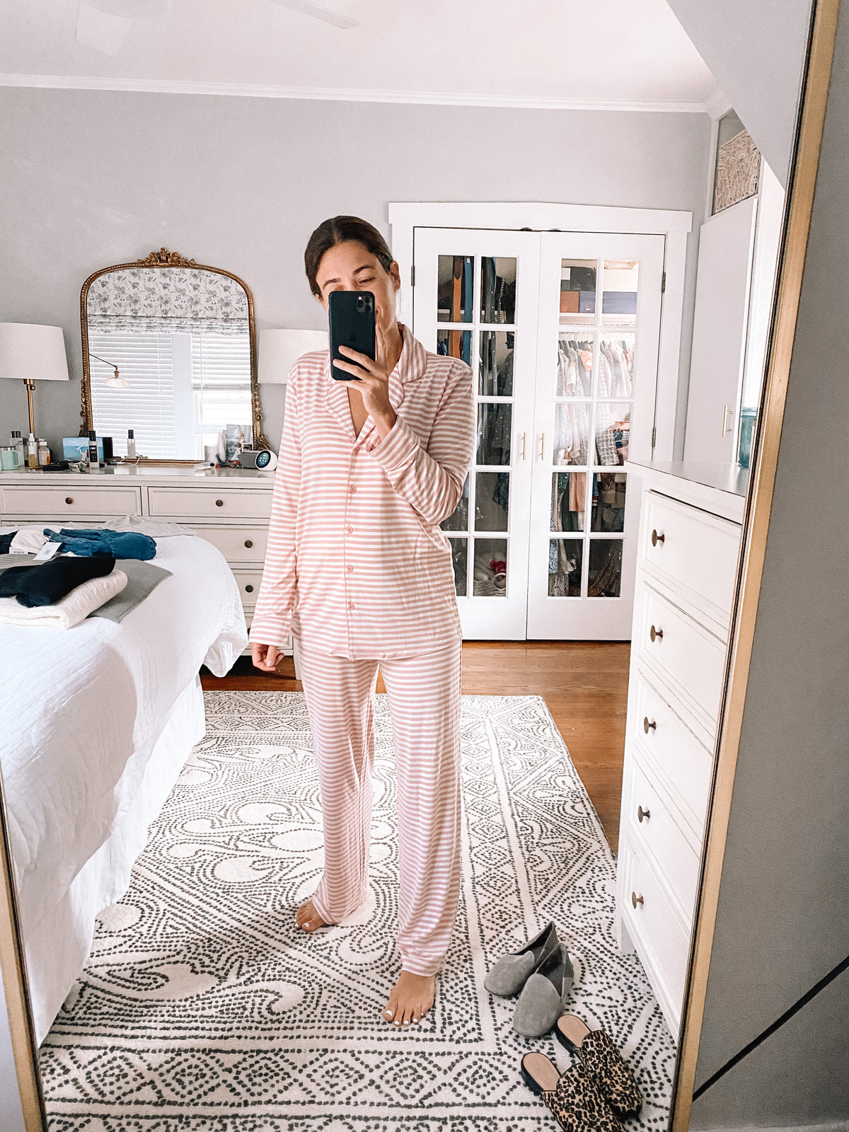 nordstrom anniversary sale womens moonlight dream striped long sleeve pajama top and pants