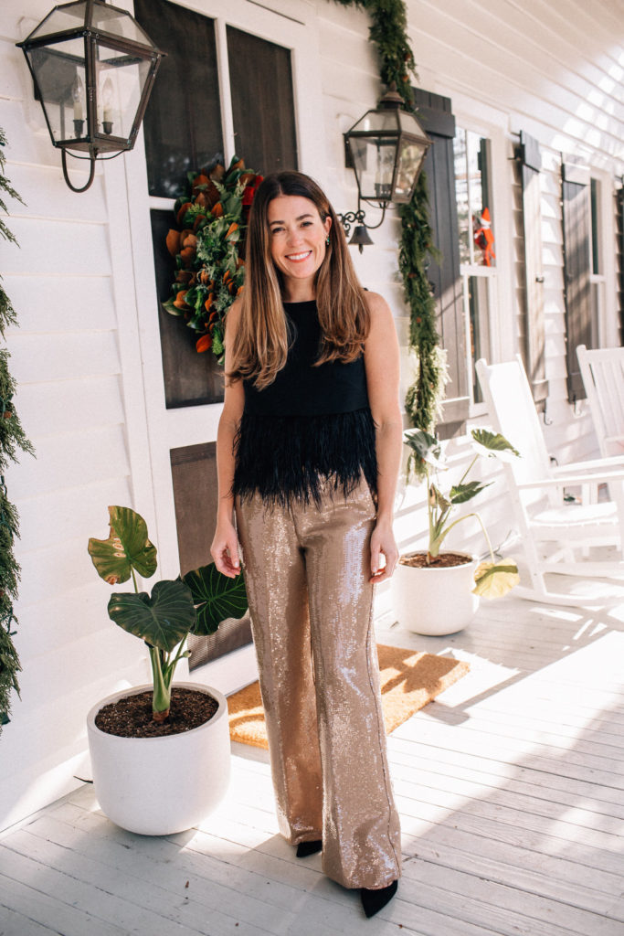 Sequin Pants for the Holidays