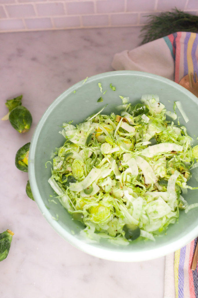 Brussel Sprout, Fennel and Olive Salad
