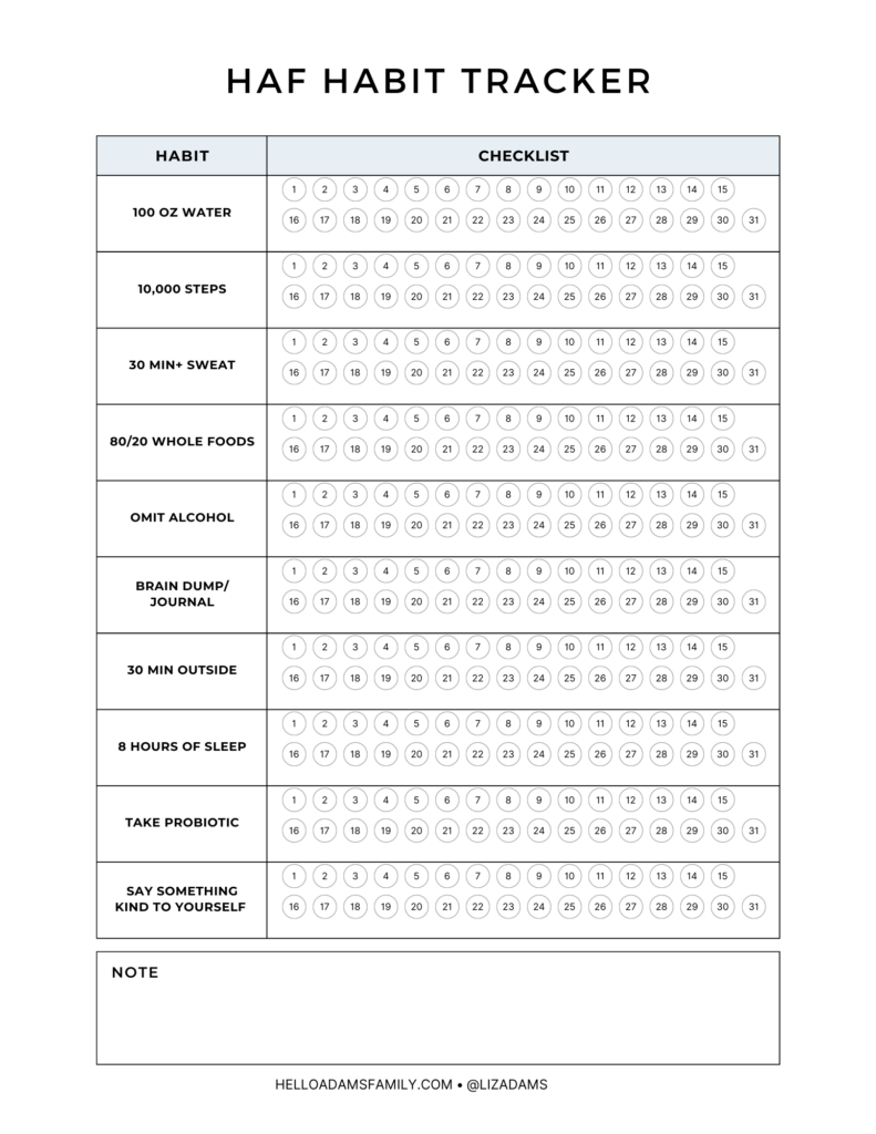 HAF Habit Tracker