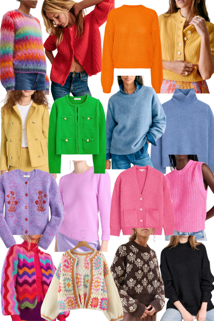 A Rainbow of Fall Sweaters