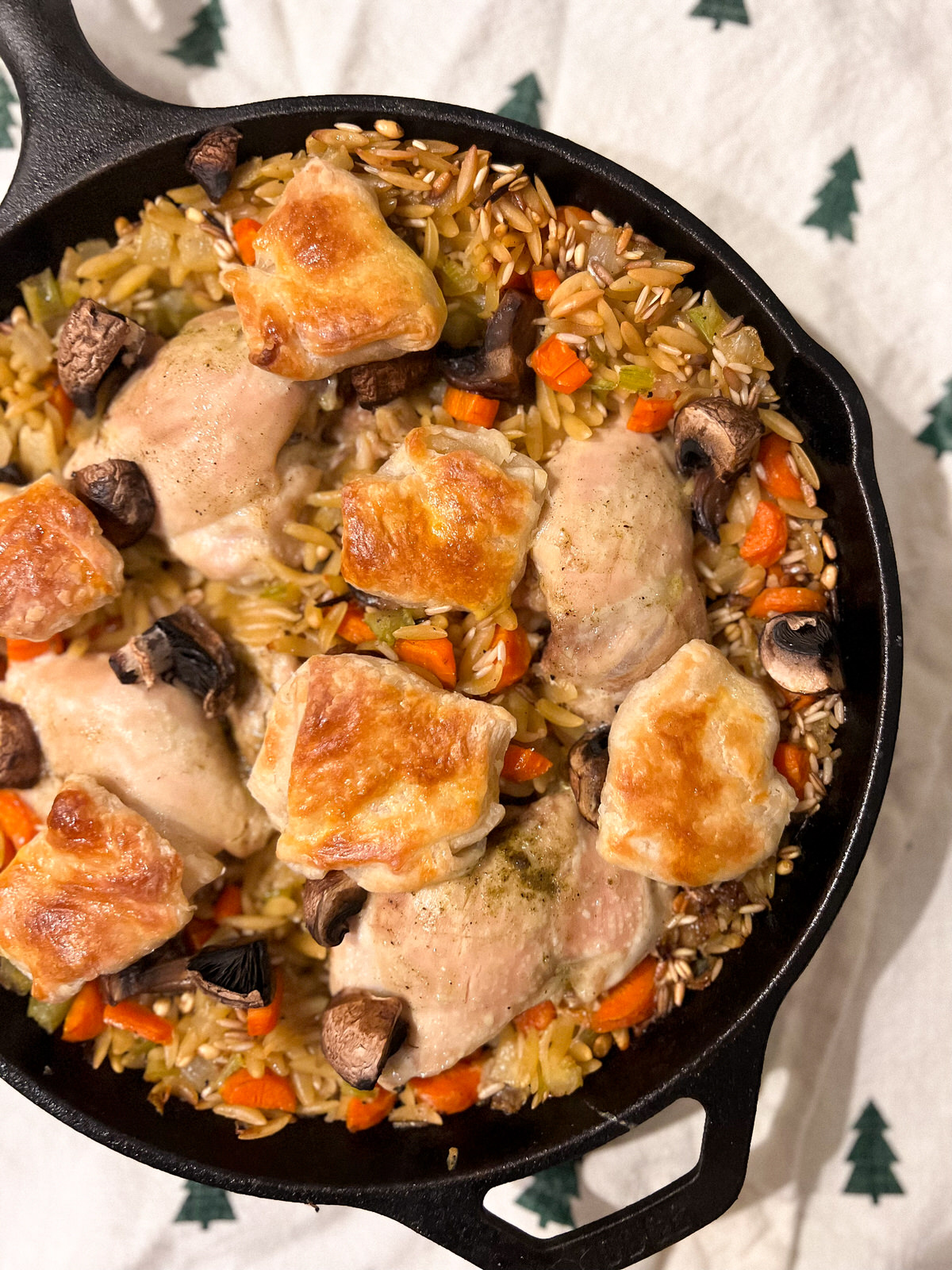 chicken with wild rice and orzo