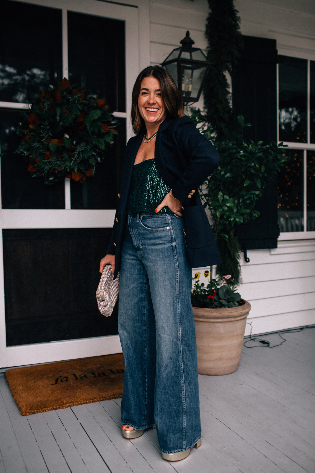 classic navy blazer