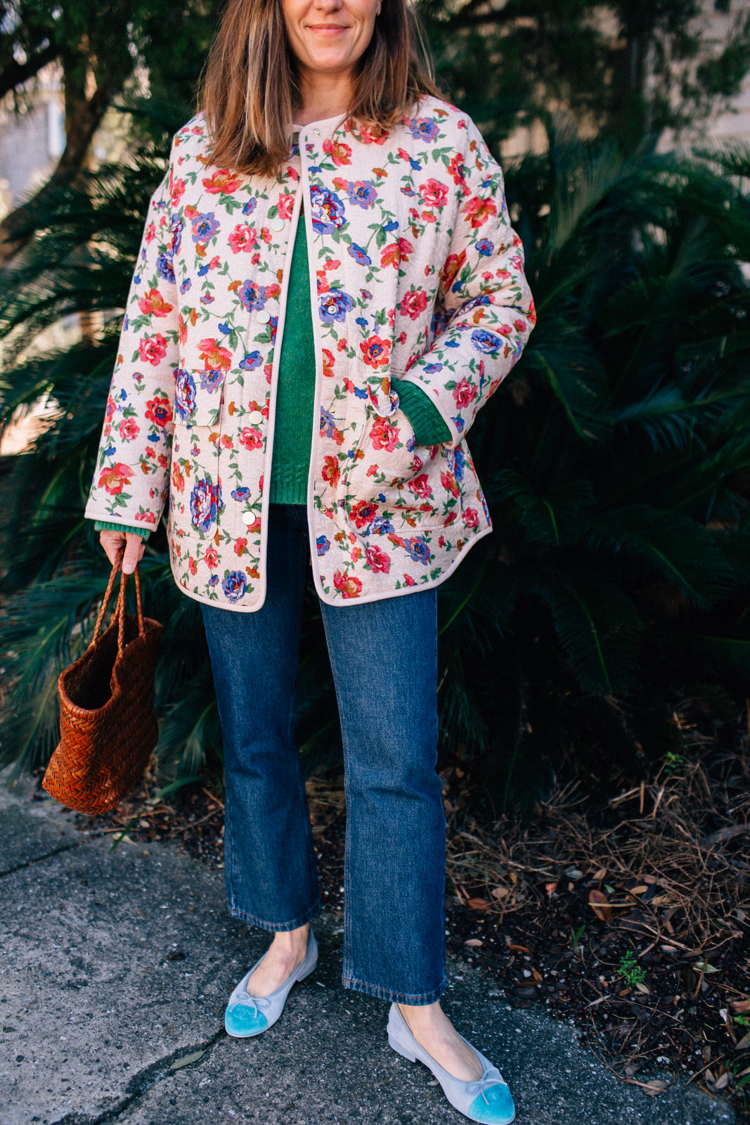 sezane cropped jeans for spring