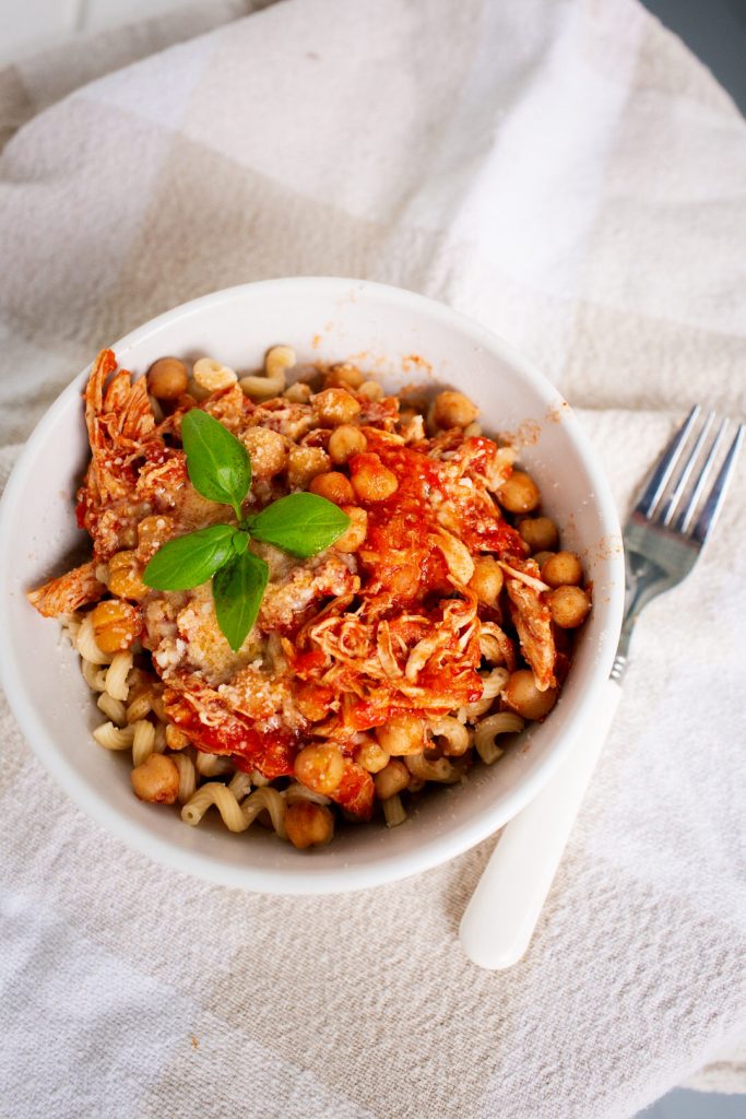 Crockpot Italian Chicken + Chickpeas