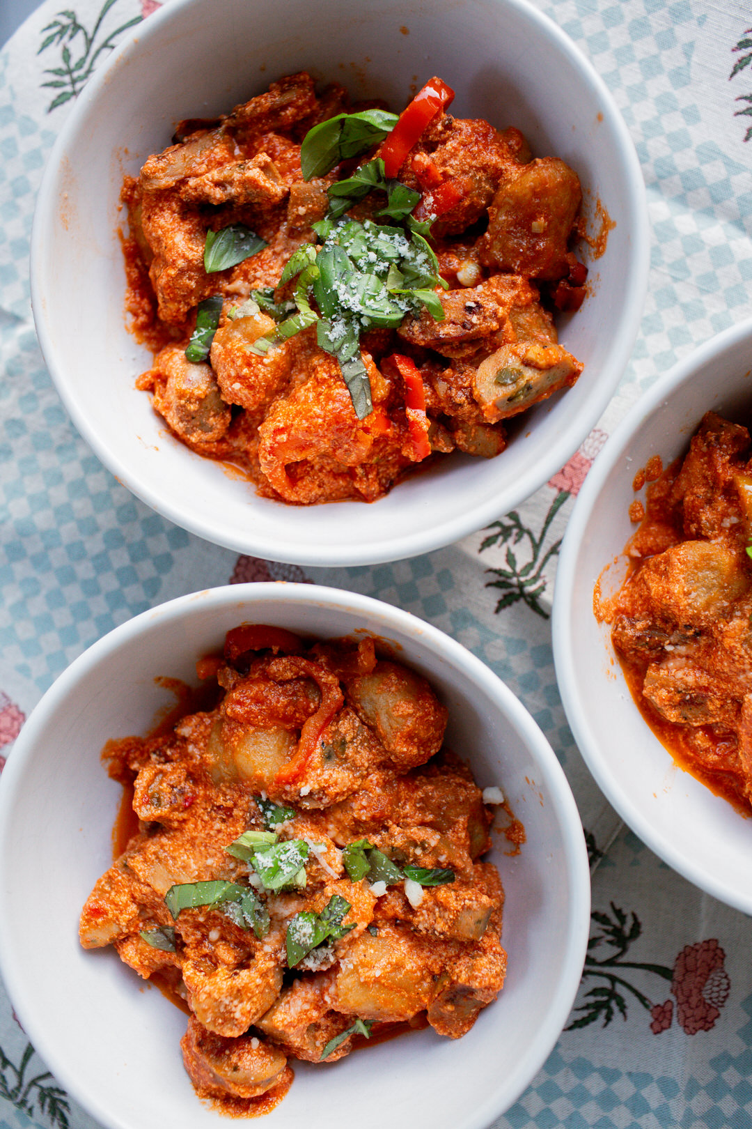 Gnocchi with Chicken Sausage, Peppers and Protein Packed Tomato Sauce