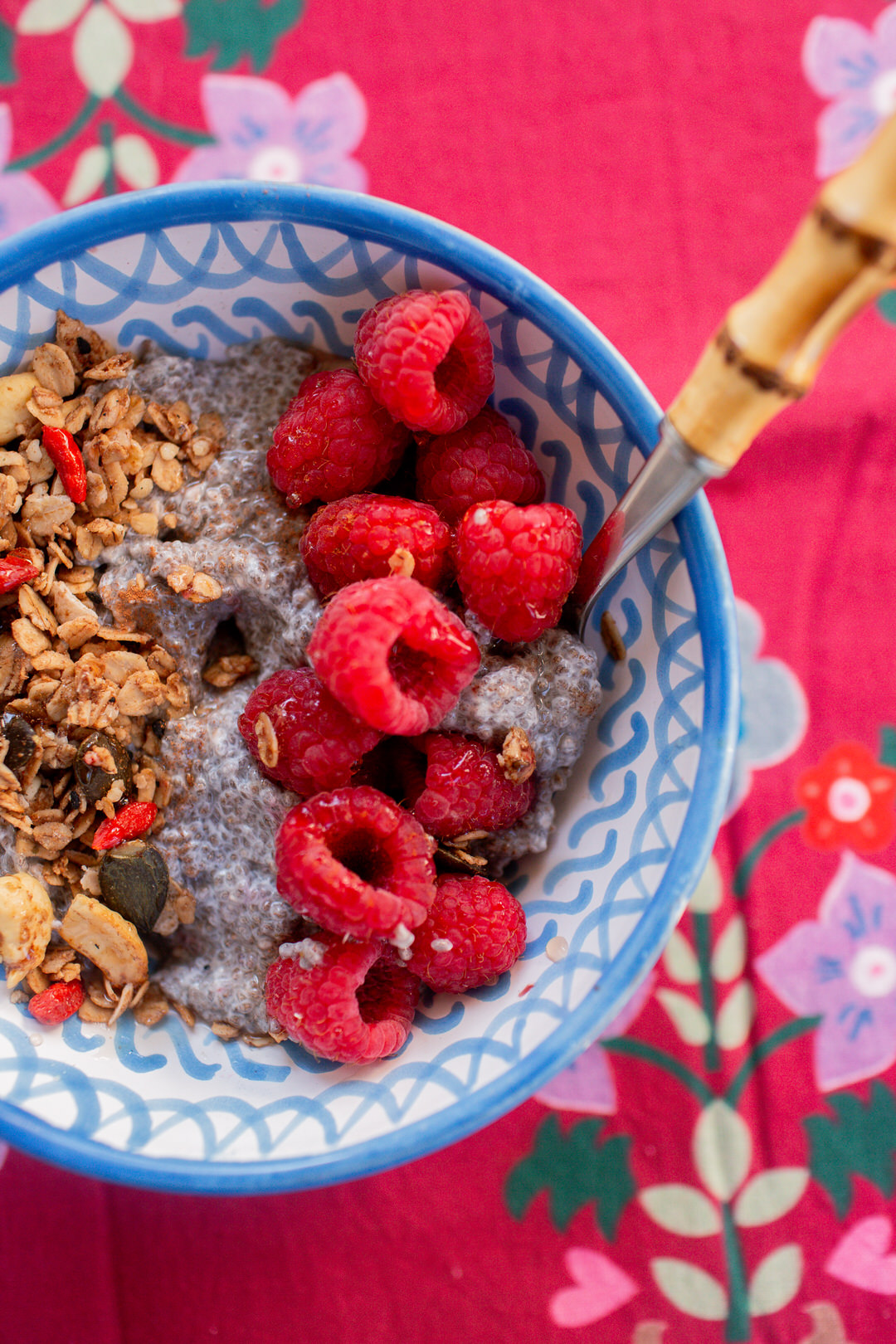 chia seed pudding, fiber rich meals