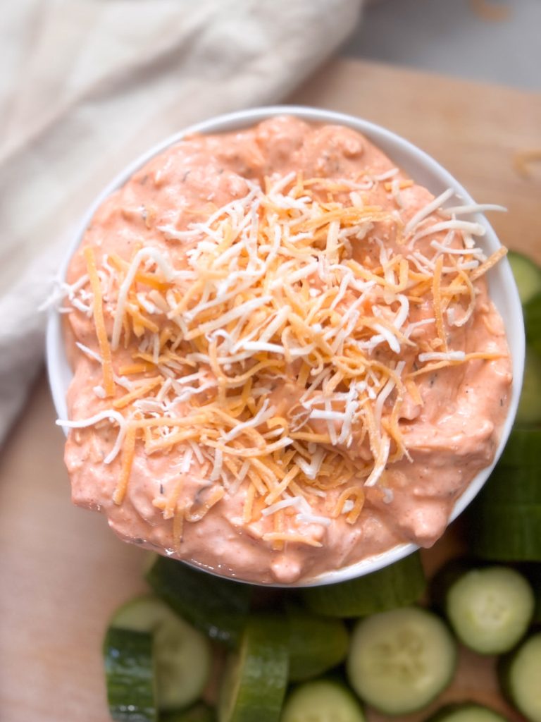 High Protein Buffalo Chicken Dip