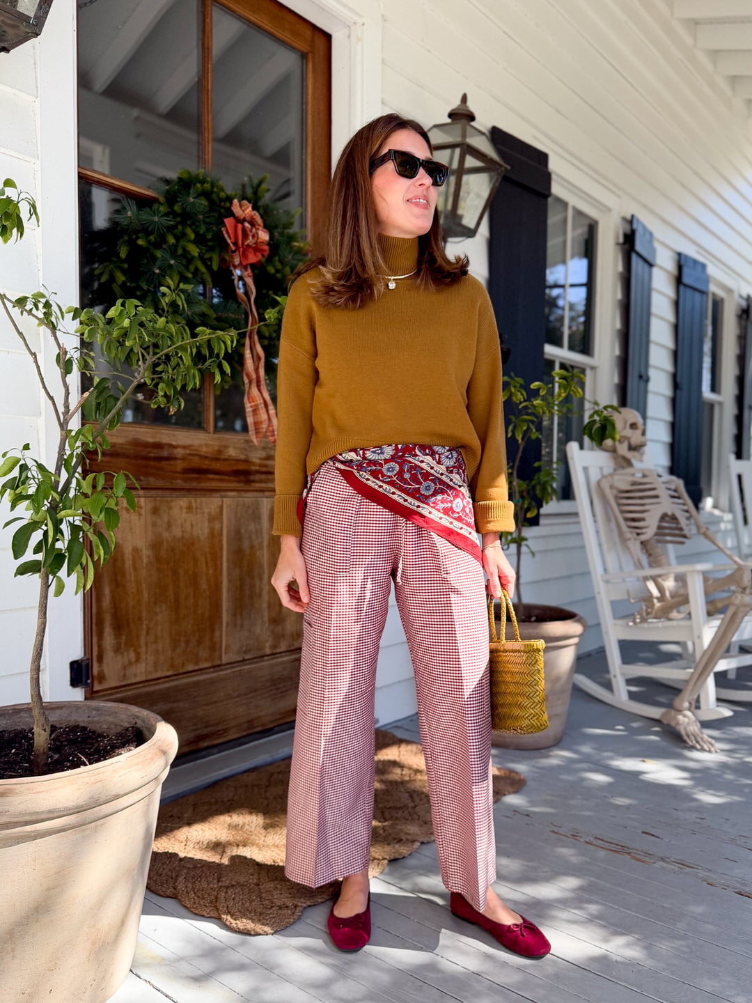taffeta pants for fall, how to style Donni taffeta pants